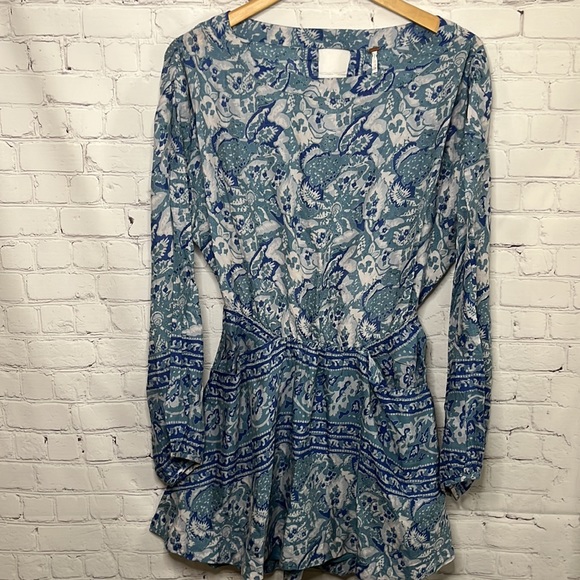 Free People | Women's Blue Cutout Back Tunic Dress| Small - Picture 6 of 11